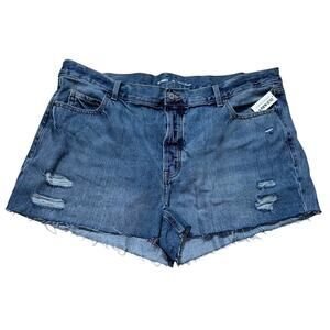 Old Navy High Rise Slouchy Straight Button Up Raw Hem Shorts Women’s Size‎ 20